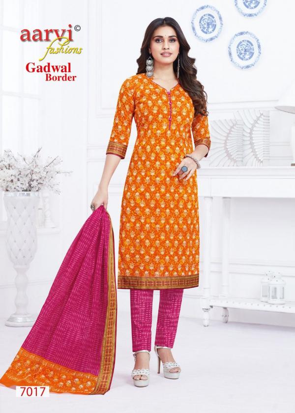 Aarvi Gadhwal Border Vol-7 Cambric Cotton Designer Dress Material